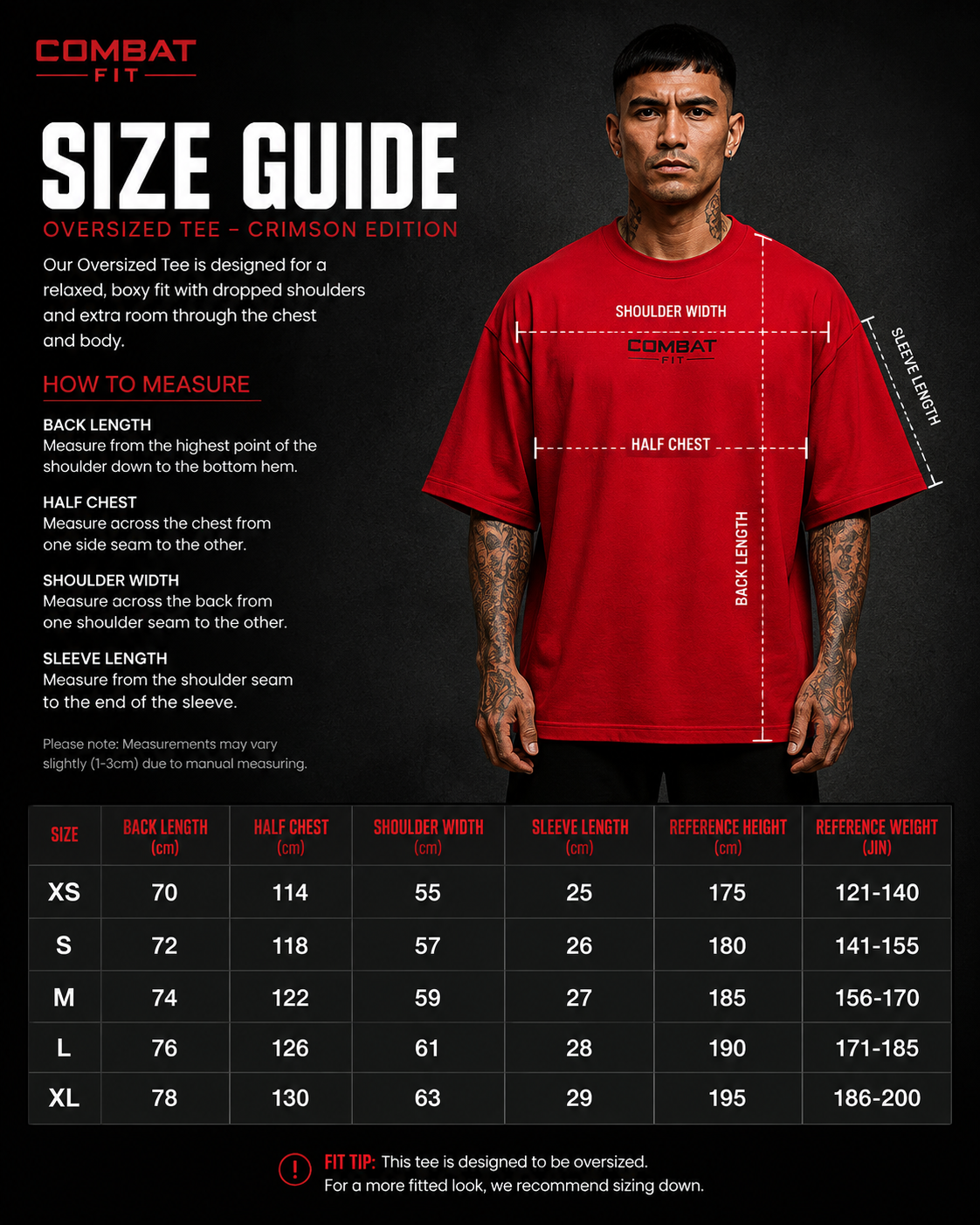 Combat Oversized Shirt - Crimson Edition